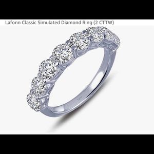 Lafonn Stimulated Sterling Silver Diamond Ring 2 CTTW